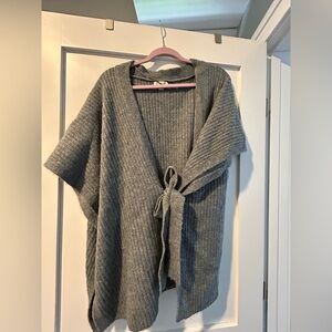 Loft gray wrap sweater